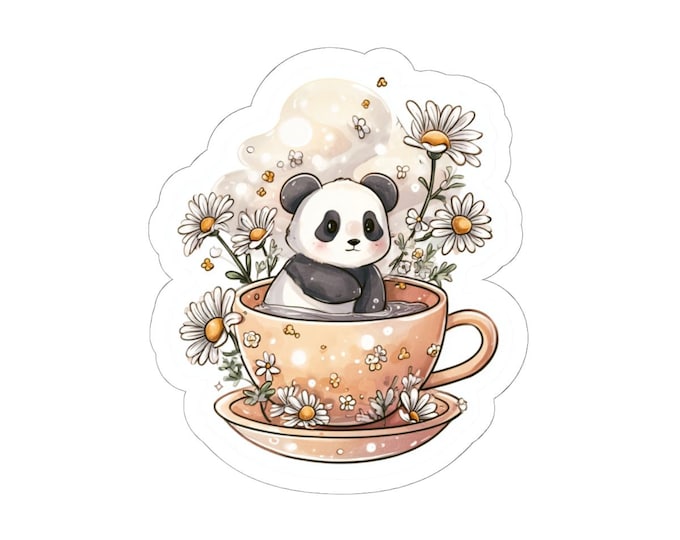 Panda Stickers, Adorable Animal Lover Decals, Laptop Decoration, Journal Supplies, Gift for Panda Lovers, Cute Panda Sticker Set