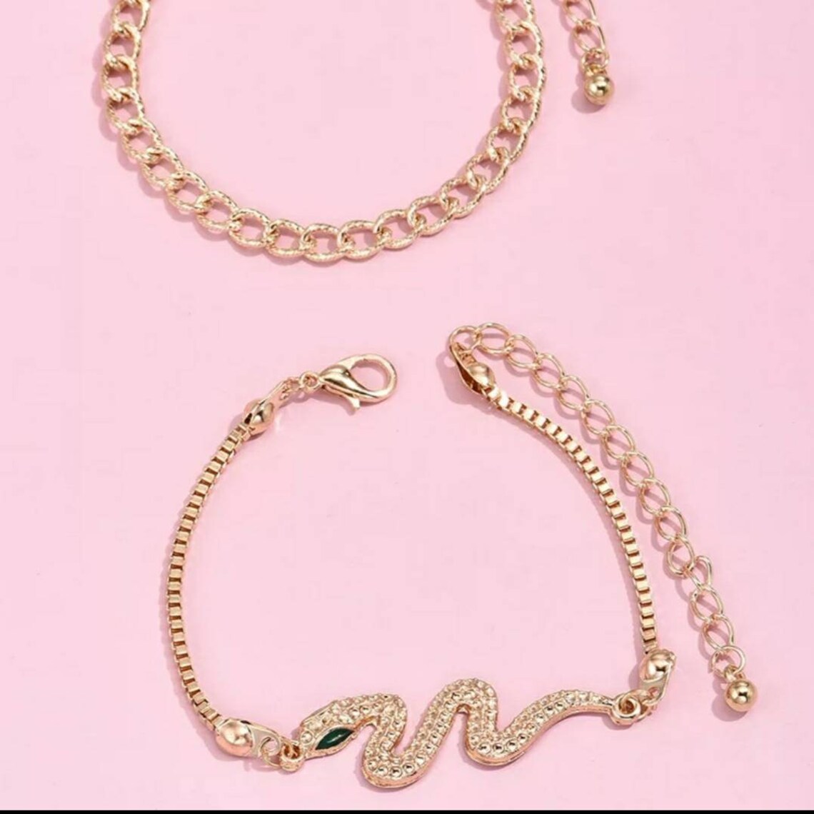 2pcs/set Bohemian Snake Bracelets Set for Women Gold Snake Etsy