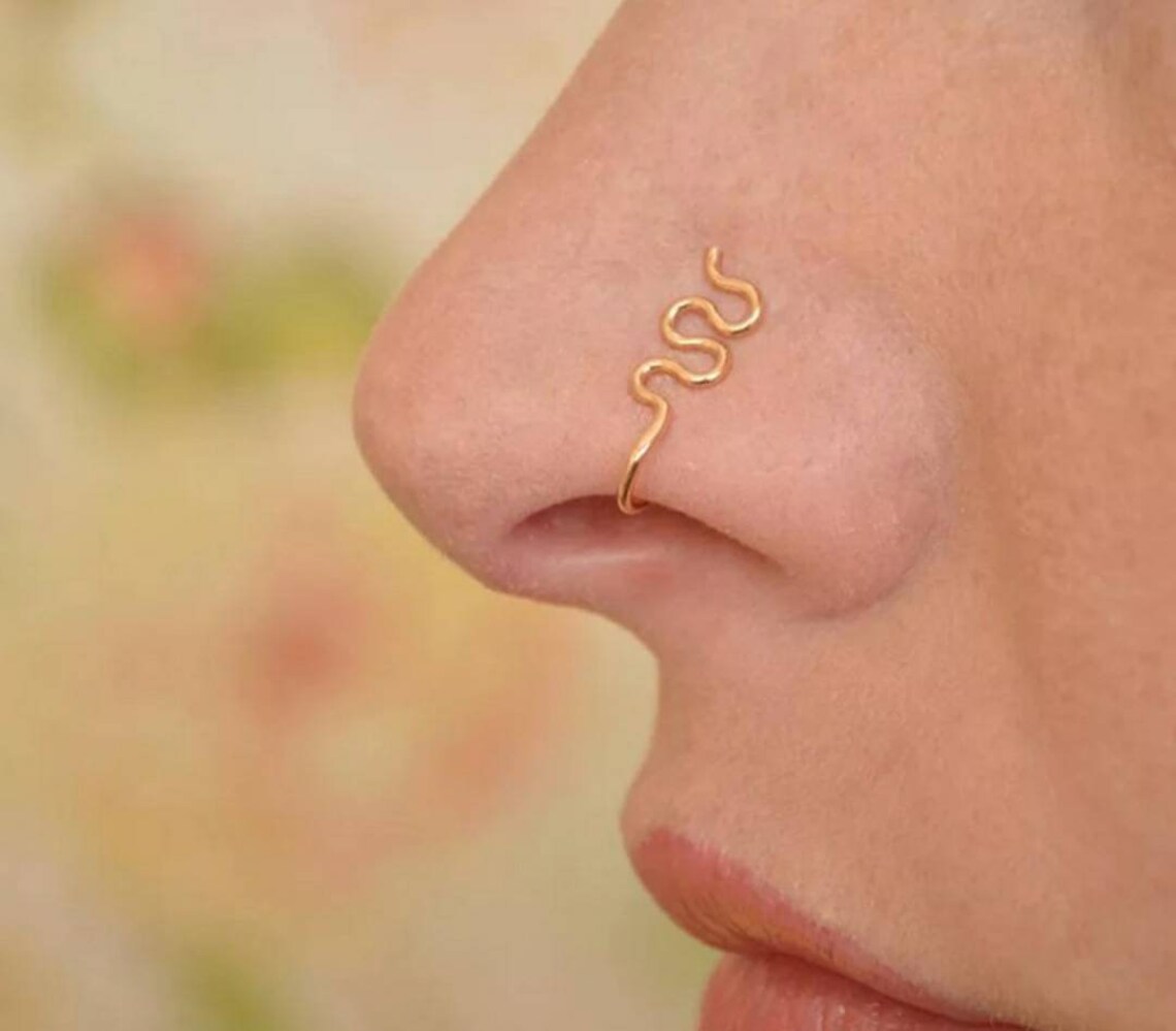 FakeFaux Stainless Steel Nose Ring Body Jewelry Gold Nose Etsy