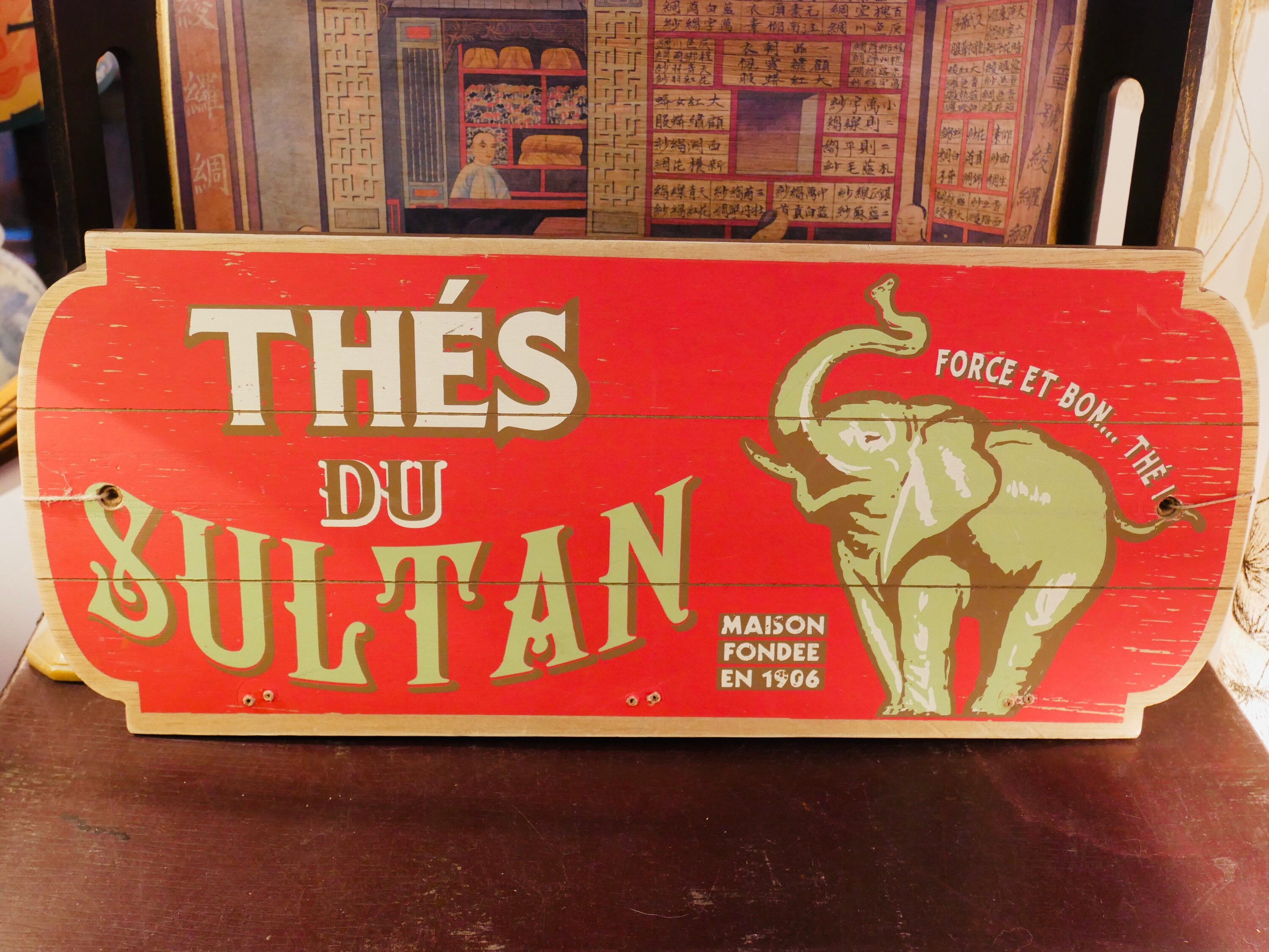 Plaque en Bois Thé Du Sultan