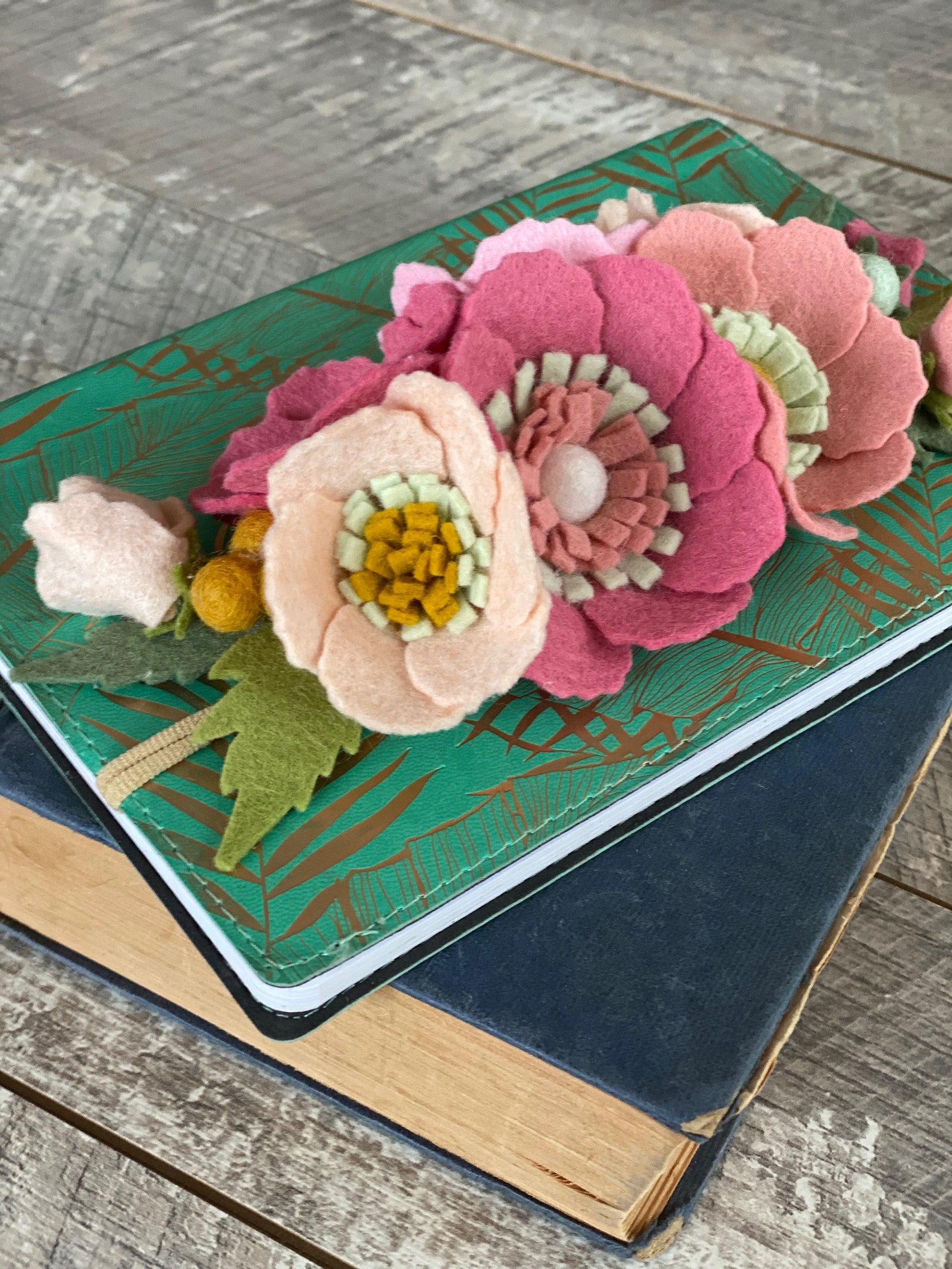 Floral Felt Bookmark Band Felt Flowers Flower Crown Felt Etsy