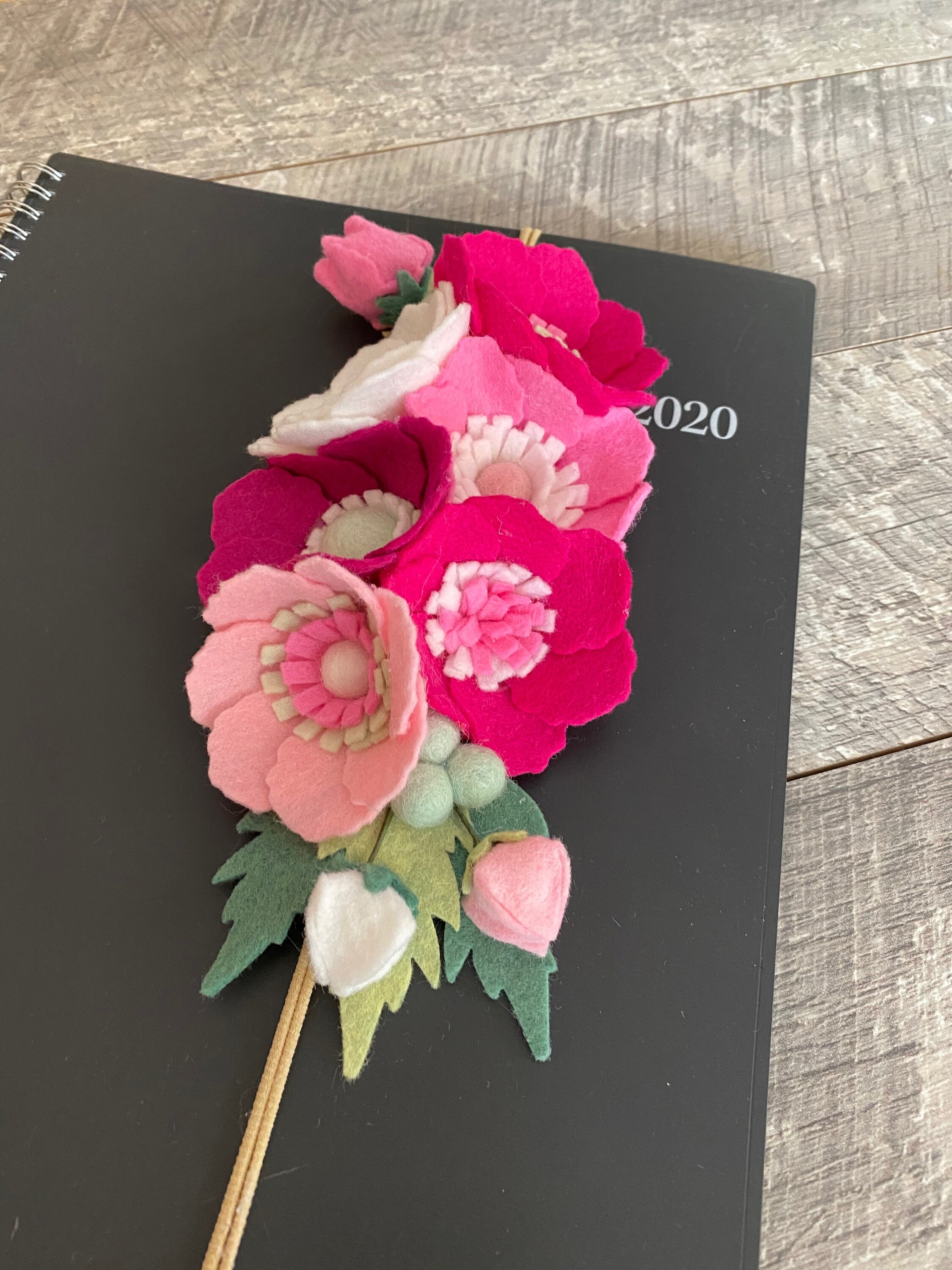 Floral Felt Bookmark Band Felt Flowers Flower Crown Felt Etsy