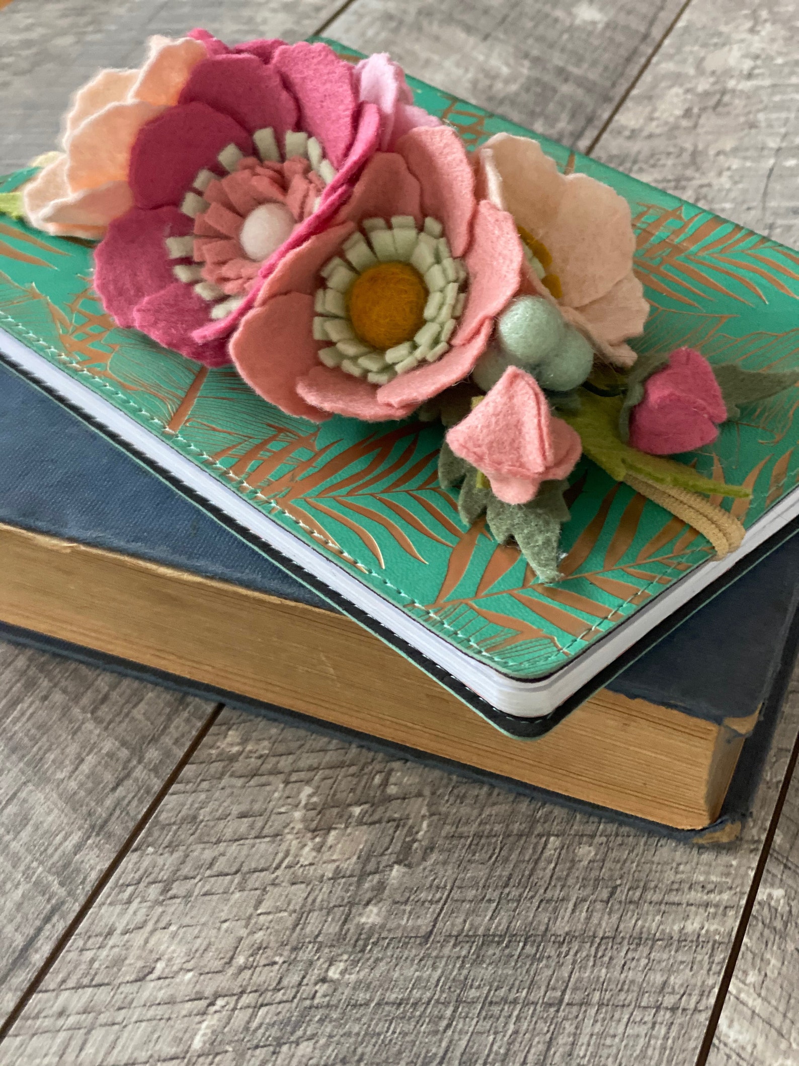 Floral Felt Bookmark Band Felt Flowers Flower Crown Felt Etsy