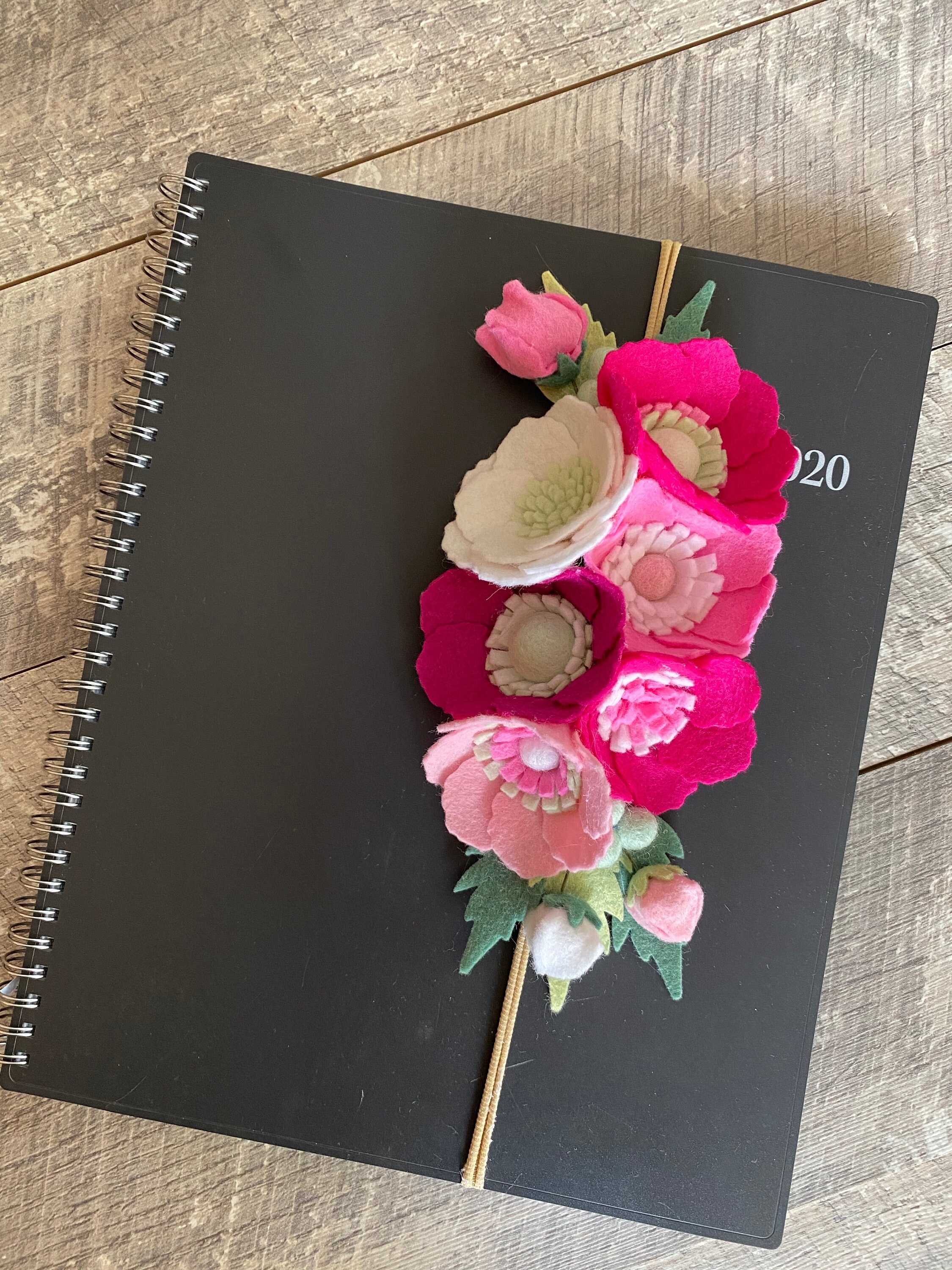 Floral Felt Bookmark Band Felt Flowers Flower Crown Felt Etsy