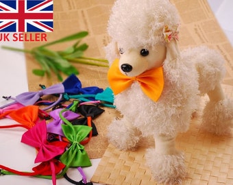 Pajarita ajustable para perro o gato de 11 cm x 6 cm, collar, pajarita, ropa para cachorro, gatito, mascota, marioneta, juguete, accesorios, Reino Unido