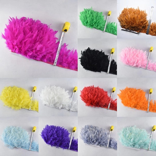 1 mètre Fluffy Turkey Feather Trimmings Garniture Tissu Vêtements Décoration Costume