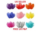 20-25cm Approx Beautiful Ostrich Feathers Fly Plume Craft Hat Arts Decorations Party UK