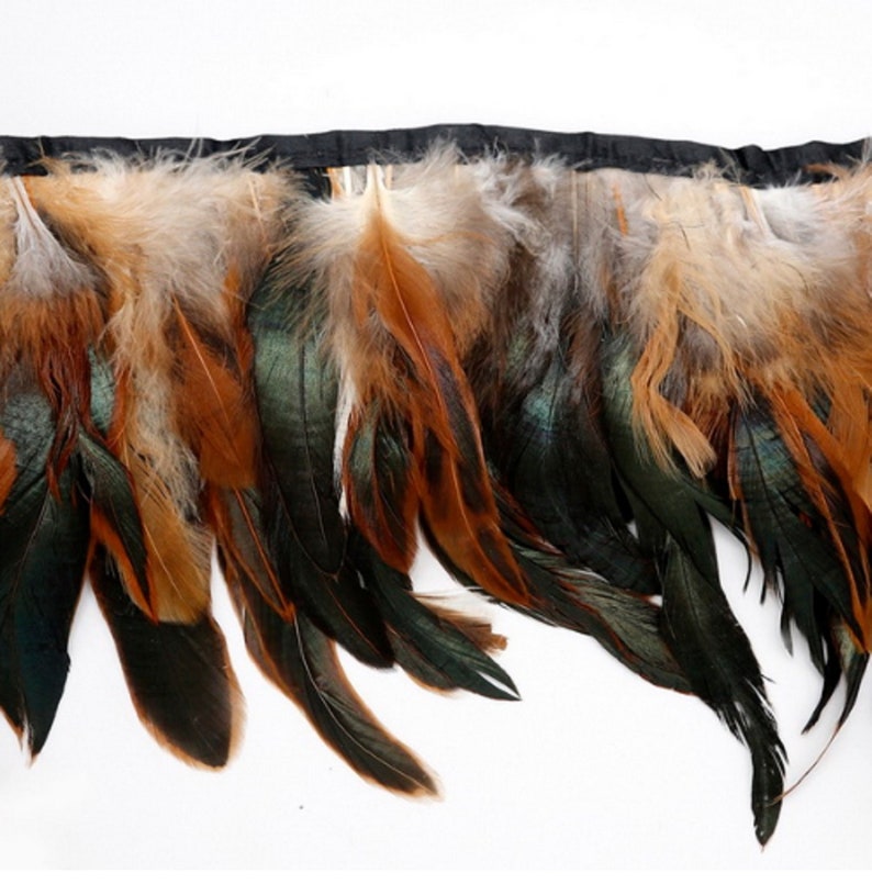 1 Meter Rooster Feather Trimmings Fringe Trim Sewing Costume Etsy UK
