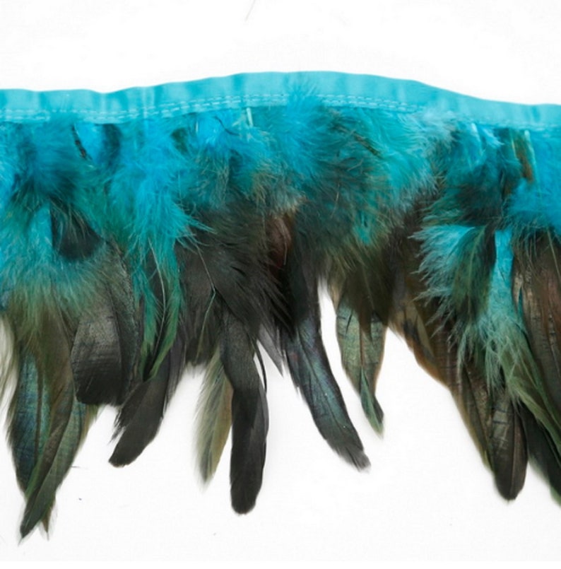 1 Meter Rooster Feather Trimmings Fringe Trim Sewing Costume Etsy UK