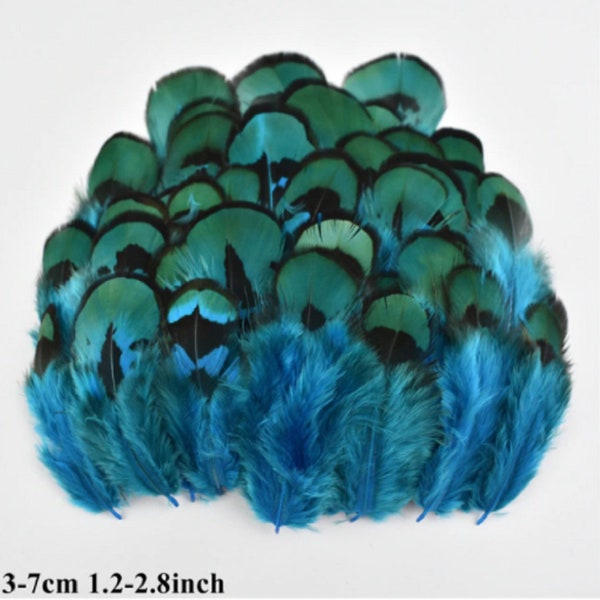 Paw Plumas Niebieskie Pióra 4 cm - 7 cm Mucha Rzemiosło Kapelusz Sztuka Kostium Pióropusz UK