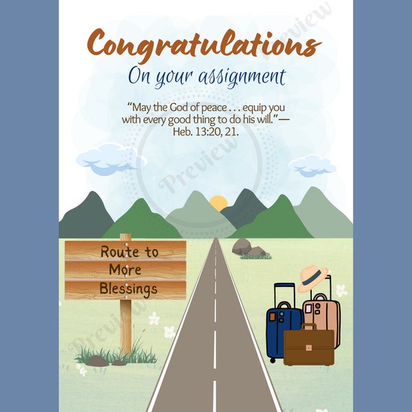 Congratulations on your assignment 5 x 7 Card - Download & Print