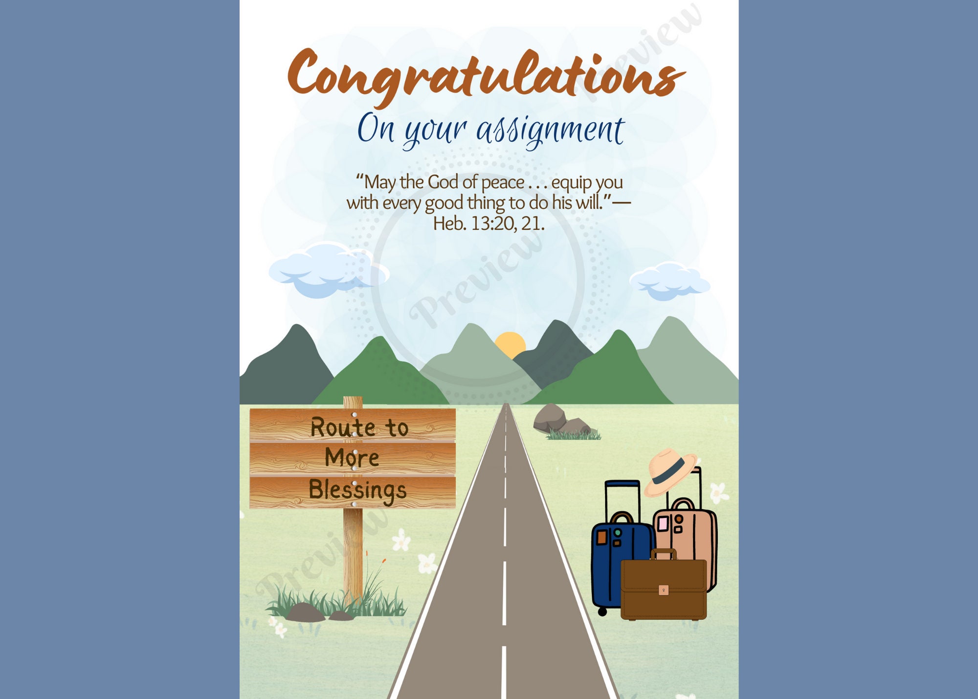 Congratulations on your assignment 5 x 7 Card - Download & Print