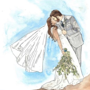 Custom Watercolor Wedding Painting