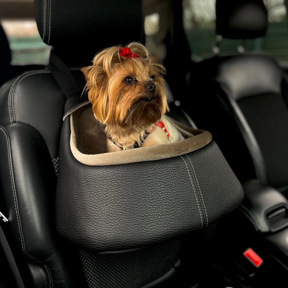 Asiento de coche para perros pequeños, asiento elevador de auto desmontable  y lavable, asiento elevador para perros pequeños de hasta 13.5 libras