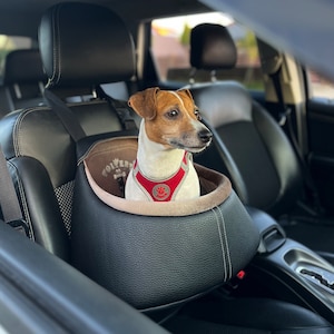 Travel carriers for Parson Russell Terrier, Luxury vegan leather, Dog car booster seat, Christmas gift for dog, Seat for dog, Dog lover gift