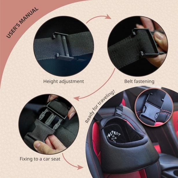 Siège de Voiture pour Chien,Console Centrale pour Chien,avec Sangles de  sécurité,siège rehausseur Portable pour Chien et Chat sur accoudoir de  Voiture,adapté pour Les Petits Animaux de Compagnie : : Animalerie