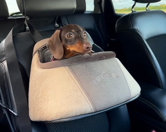 Porte-bébé pour chien, Panier pour chien, Cuir écologique, Cadeau pour  propriétaire de chien, Harnais, Siège auto stable, Siège robuste pour  chiot, Siège auto pour animal de compagnie pour les sièges arrière et