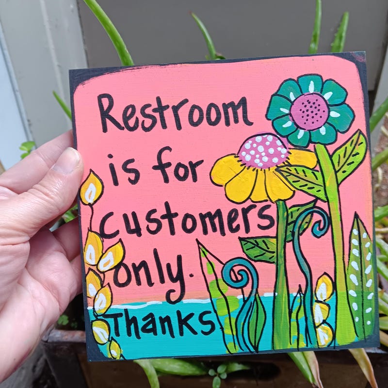Customers Only Sign - Etsy