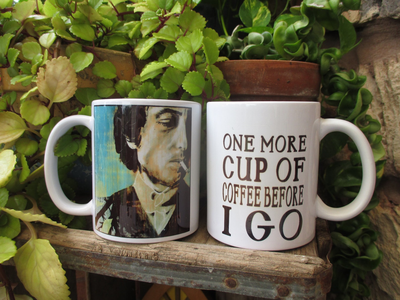 Bob Dylan Lyric Coffee Mug One More Cup of Coffee Before I Etsy