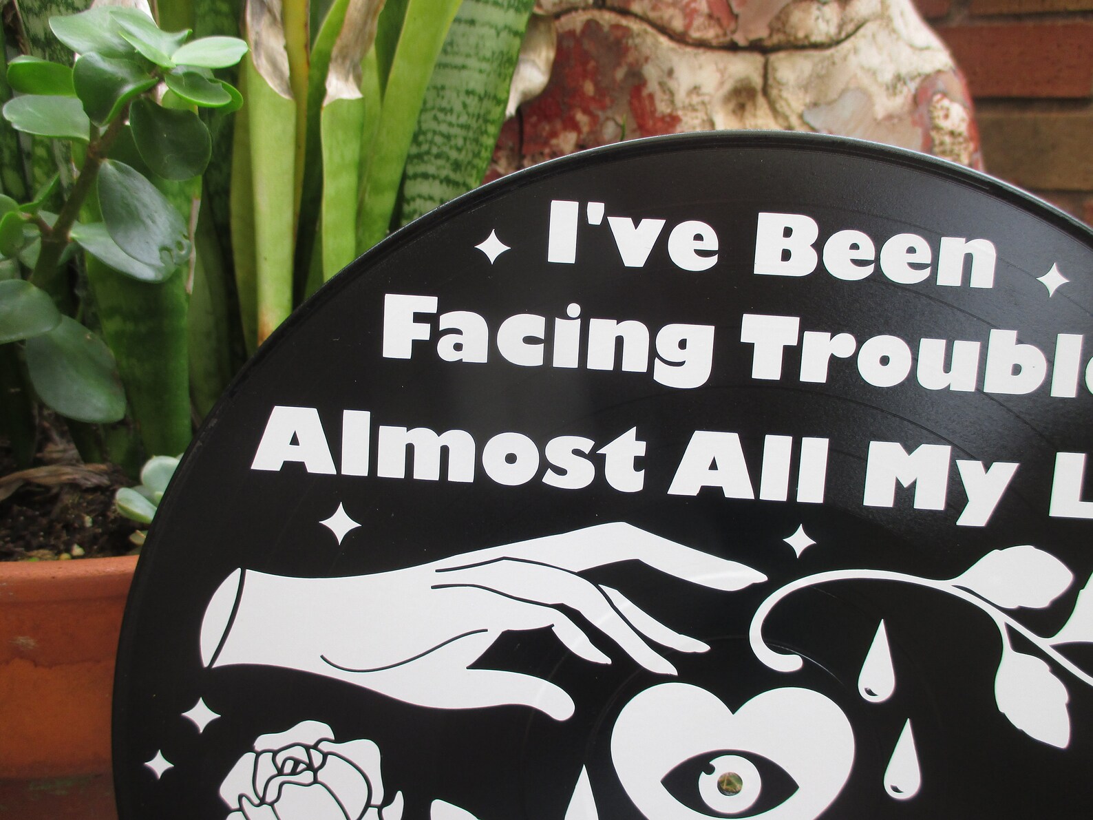 Cage the Elephant Lyrics Vinyl Record Wall Art Trouble Song Etsy