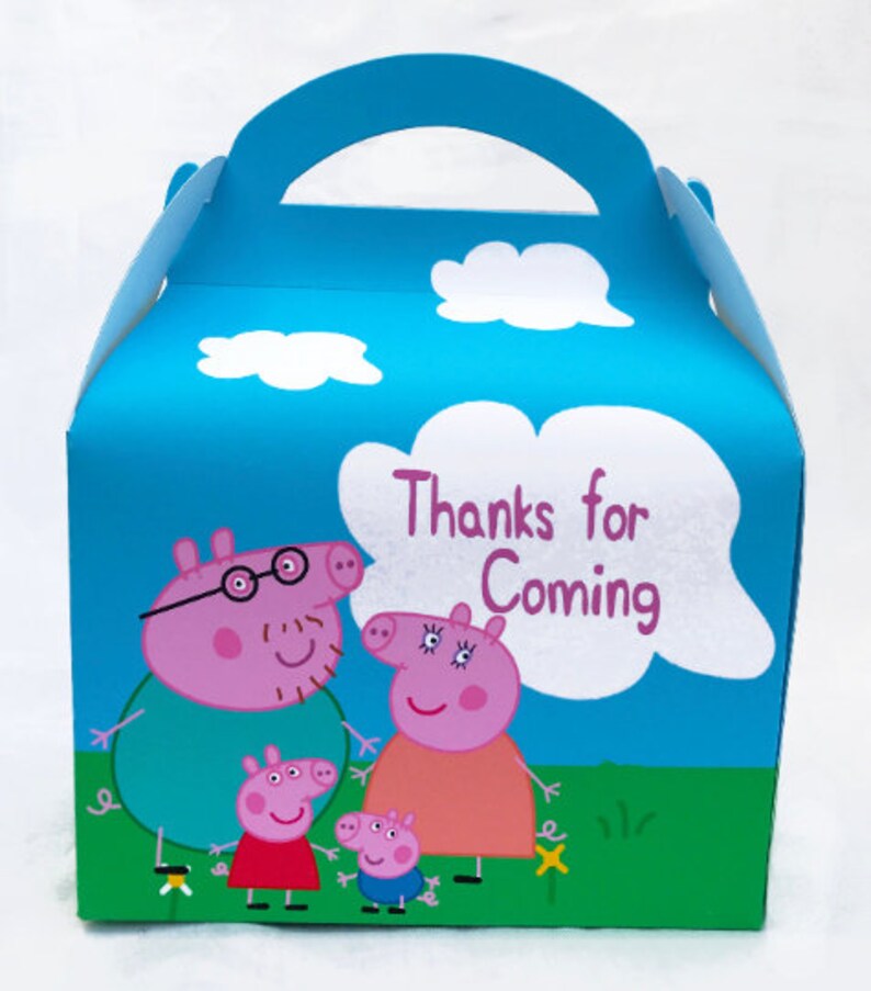 Peppa Pig Childrens Party Box Gift Bag Favour Etsy