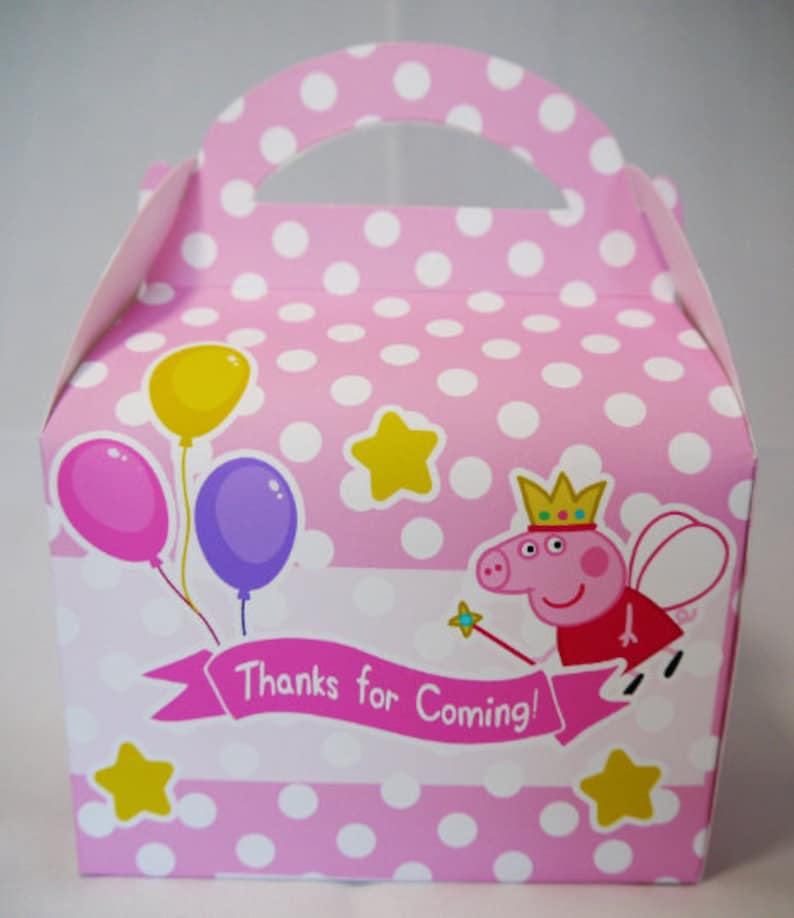 Peppa Pig Childrens Party Box Gift Bag Favour Etsy