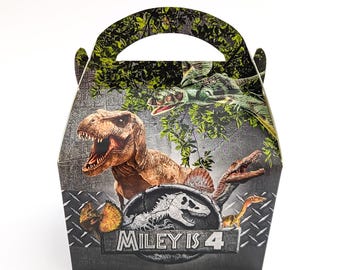 Scatola regalo per feste per bambini con dinosauri giurassici