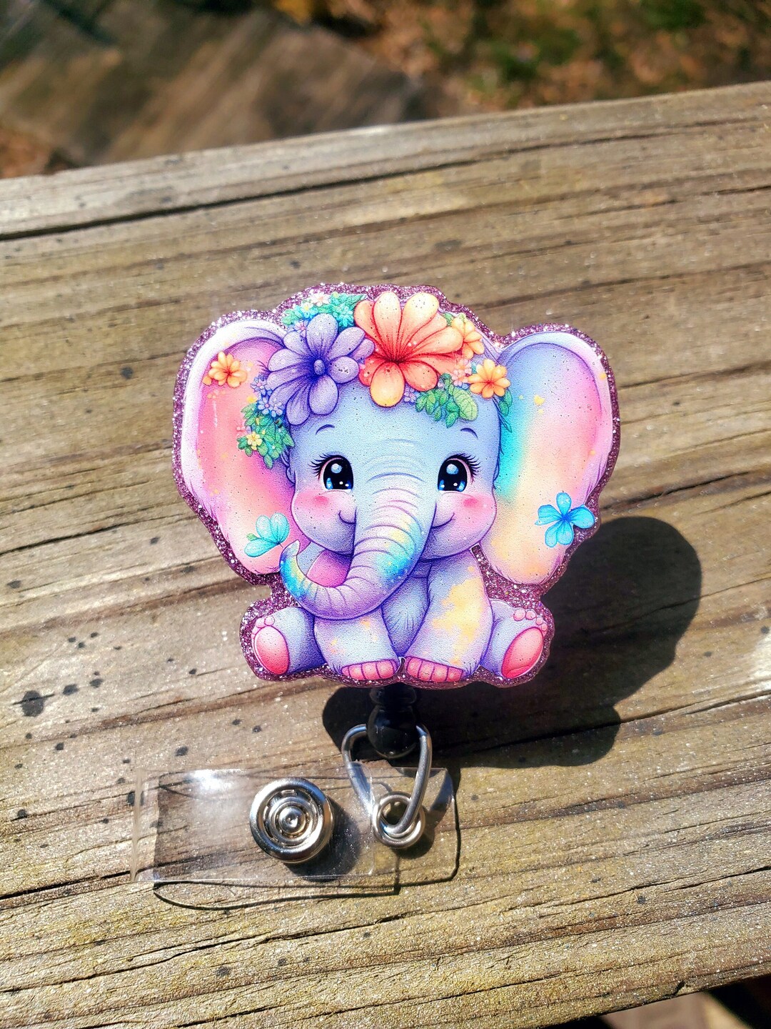 Elephant Badge Reel, Cute Elephant Badge Reel, Baby Elephant, Nurse ...