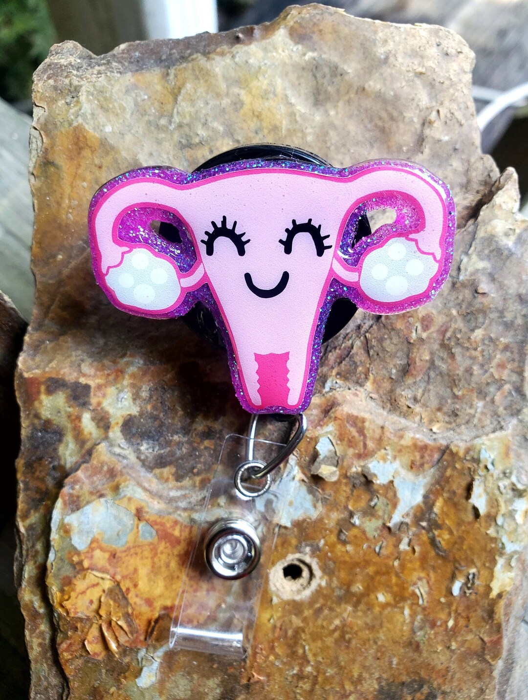 Uterus Badge Reel, Medical Badge Reels, OBGYN, Maternity Badge Reel ...