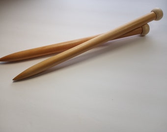 20mm Chunky knitting needles, large knitting needles, jumbo needles, single point needles, wood knitting needles