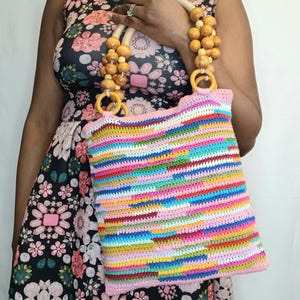 Crochet clutch bag, Handmade wrist bag, Purse for dressy occasion, Handbags for women, Gift for her, Birthday gift