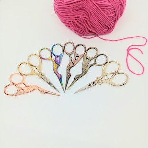 Vintage Craft Scissors: Stainless Steel Sewing, Knitting, Crochet (3.94 inches)