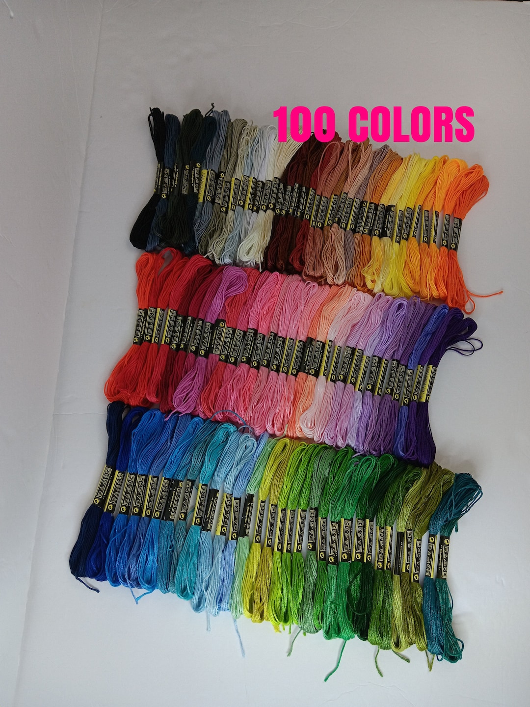 100 Skeins Botober Embroidery Floss, Embroidery Skein Thread 8.75 Yards