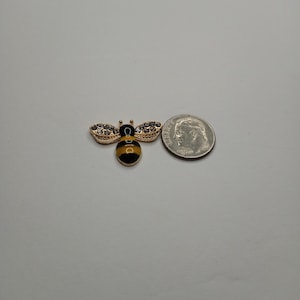 10 Pcs Enamel Bee Embellishments, Rhinestone Enamel Embellishments, Crafting for Halloween DIY, Handmade Crafts image 2