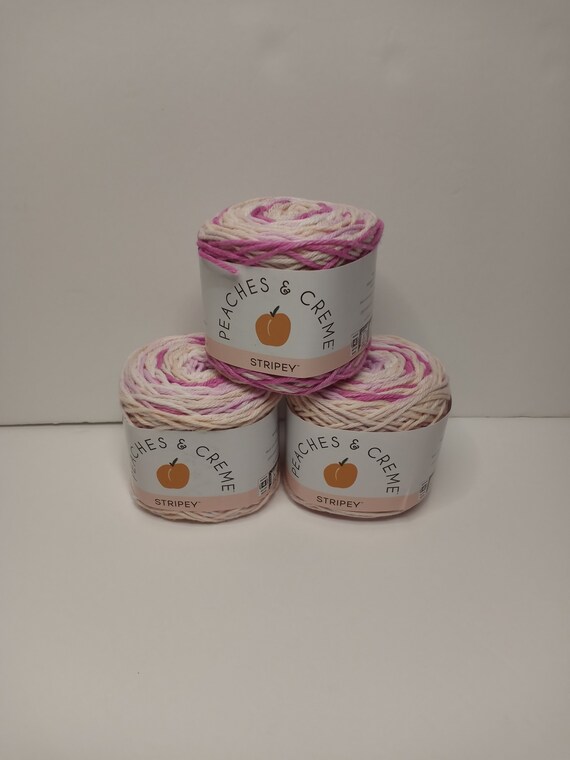 3 Skeins Peaches and Cream Yarns Cotton Worsted Weight Etsy