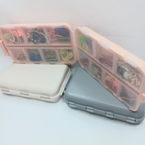 Plastic Stitch Markers Case, Notions Storage Case, Travel Knitting and Crochet Case, Knitters and Crocheters Gift, Case Only