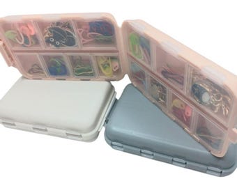 Plastic Stitch Markers Case, Notions Storage Case, Travel Knitting and Crochet Case, Knitters and Crocheters Gift, Case Only