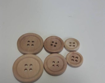 Natural assorted wooden buttons, sweater buttons, shirt button, four holes buttons, fashion buttons, coat buttons, various sizes