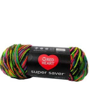 Red Heart Super Saver Blacklight Yarn, Knitting and Crocheting Yarns