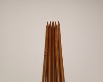 Double pointed knitting needles 5 peieces, wood knitting needles, short knitting needles, knitting patterns, knitting nortion, various sizes