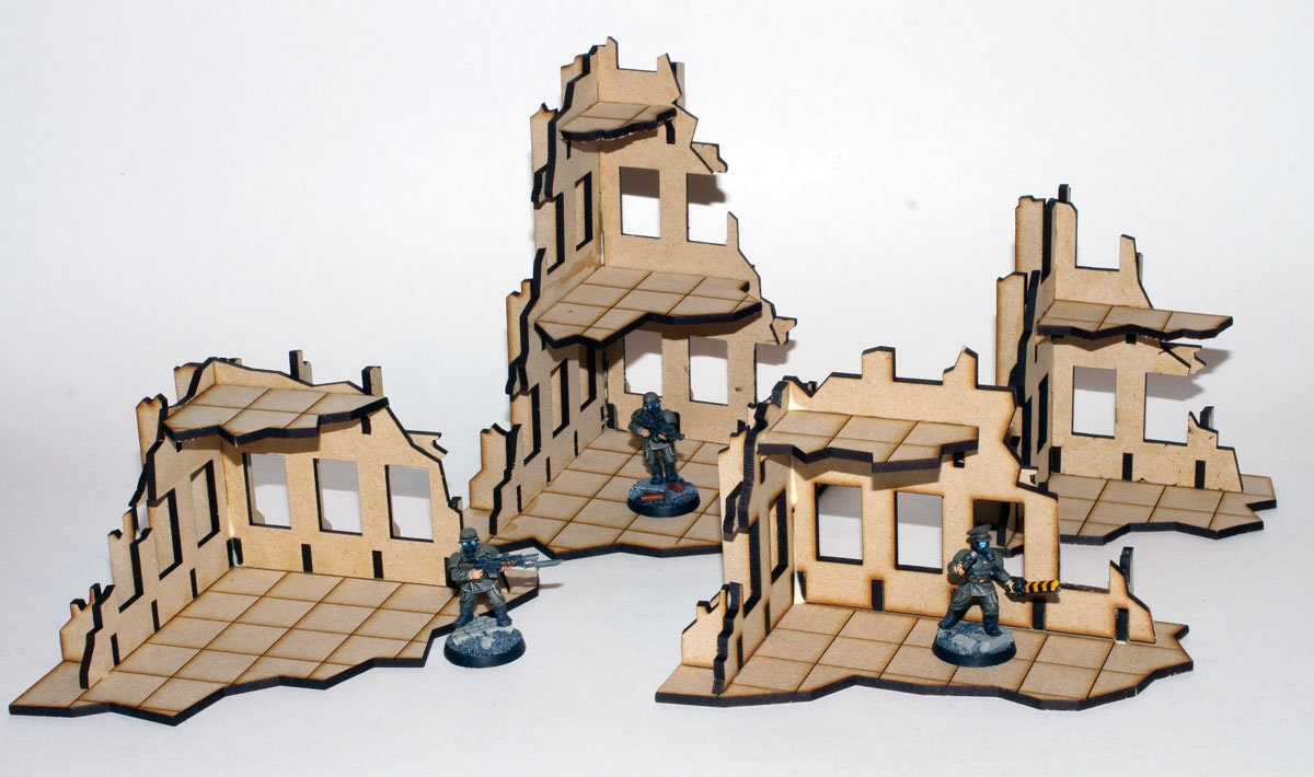 28mm Wargame Garages Buildings Single Double & terraces Warhammer Bolt Action 