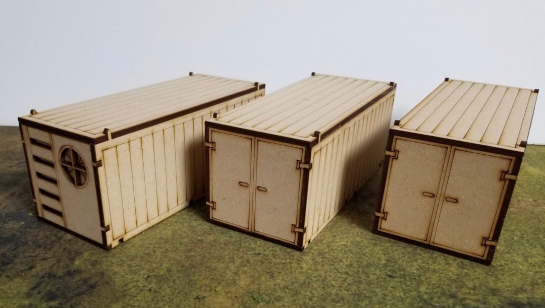 Large Shipping Containers (3 or 9 Pack) - MDF Sci-fi or Modern Terrain ...