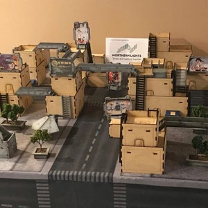BI911 – Basic Infinity Sci-Fi Terrain - 4×4 Table set with Sector 73 Details set