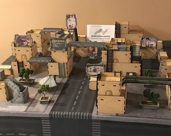 BI911 – Basic Infinity Sci-Fi Terrain - 4×4 Table set with Sector 73 Details set