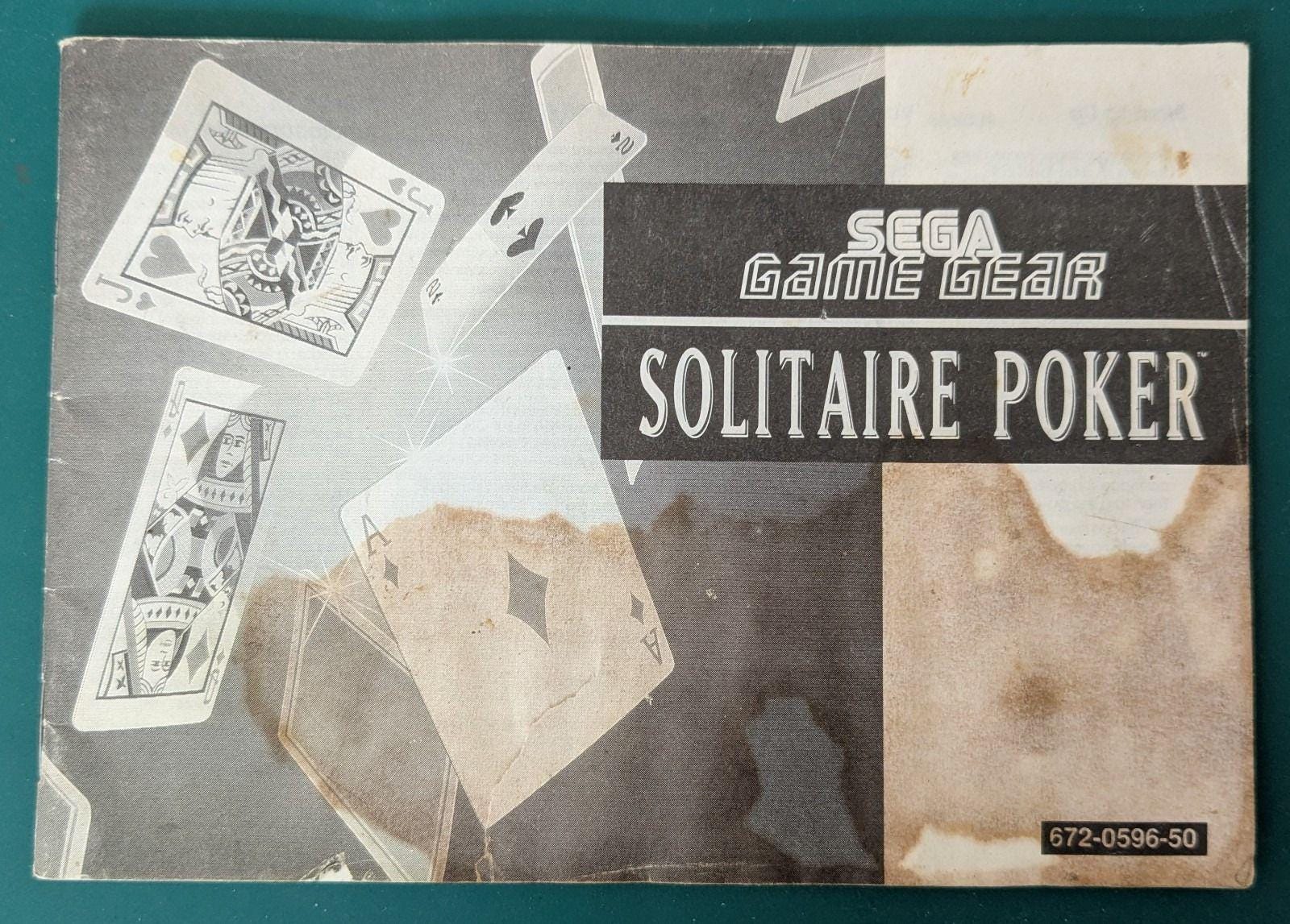 Solitaire Poker pour Game Gear occasion - Retro Game Place Solitaire Poker pour Game Gear occasion - Retro Game Place