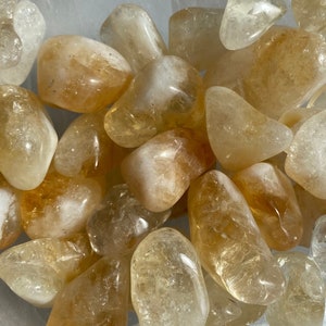 Citrine Quartz Tumbled Small Smooth Tumblers | Metaphysical Healing and Home Decor