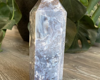 3.4lb Ocean Jasper Tower Large XL | Natural Polished Stone | Metaphysical Crystal Home Decor