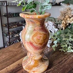  特価ブログのポータルサイト vase onyx Green - 日本 Etsy 花瓶・フラワースタンド