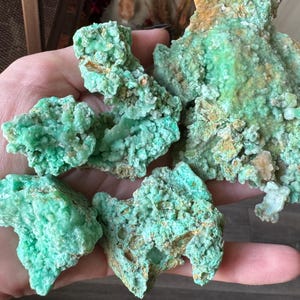 Grön Smithsonitsten | Naturlig rå grov kristall ädelstensprov | Metafysisk läkning och heminredning | Mineralsamling