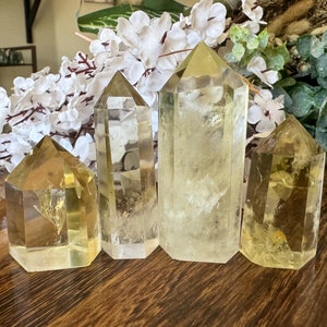 Citrine Quartz Tower Point Generator | Crystal Healing and Home Decor | Choose Your Own Gem